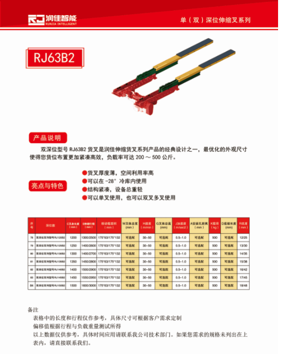 四级货叉  双列双深位堆垛机双向伸缩货叉